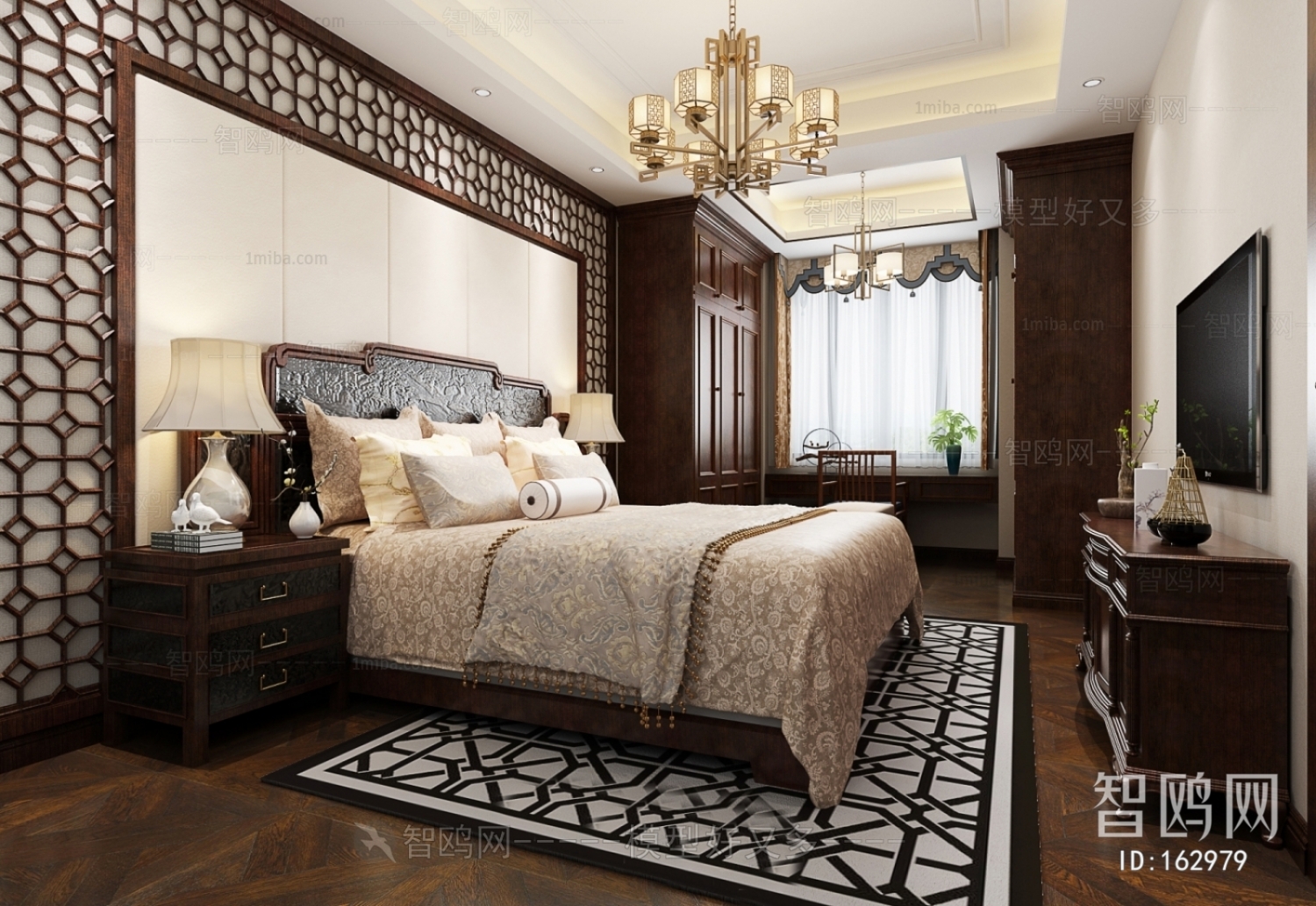 New Chinese Style Bedroom