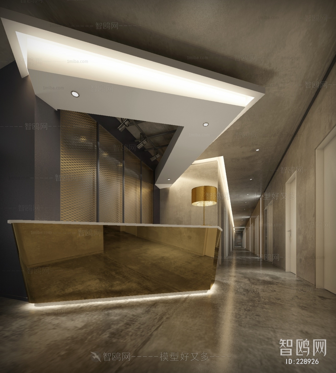 Modern Office Reception Desk