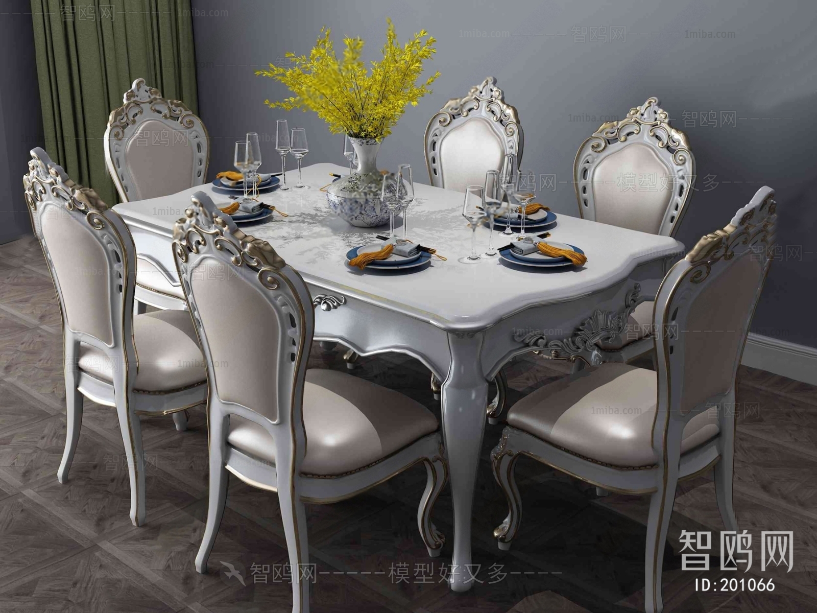 European Style Dining Table And Chairs