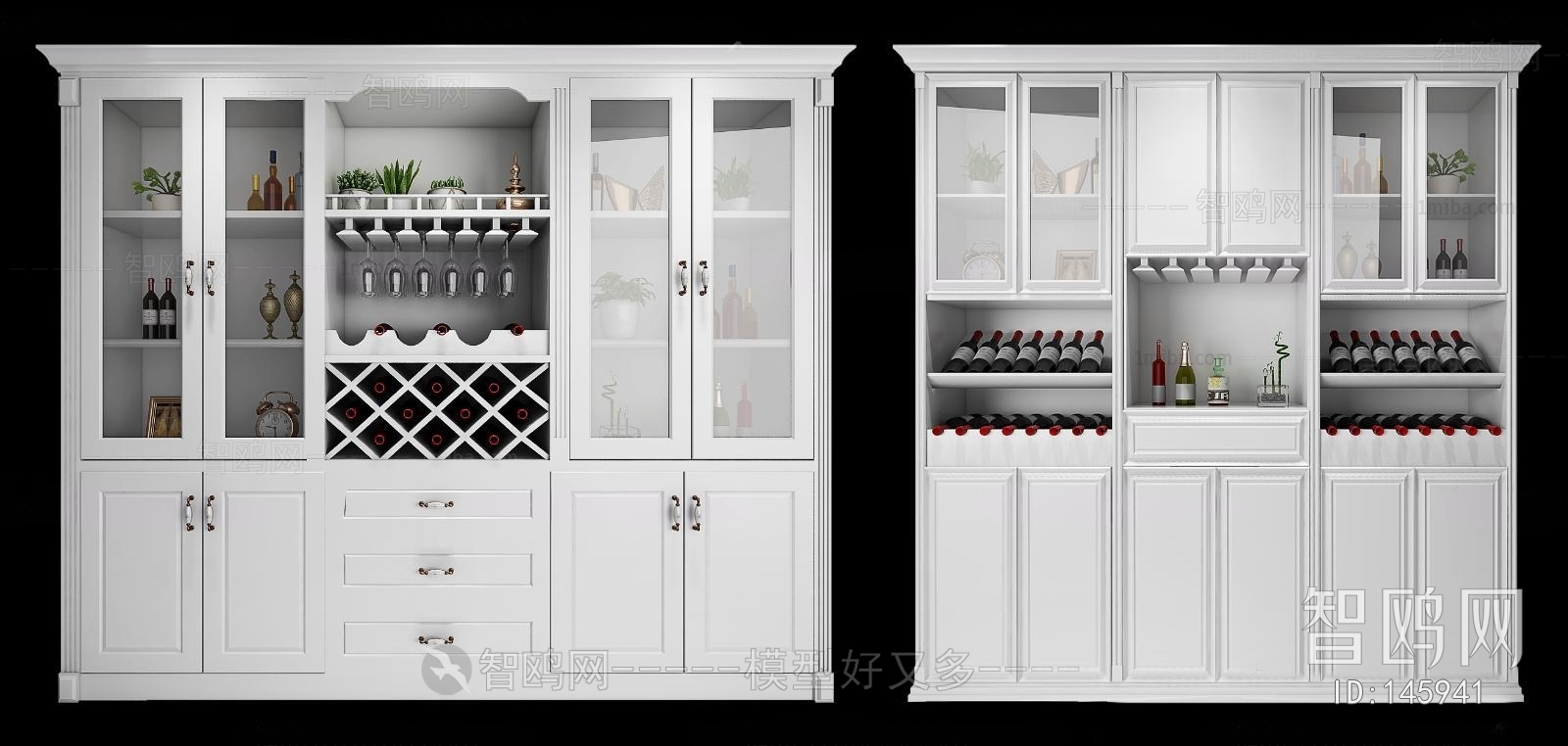 Simple European Style Wine Cabinet