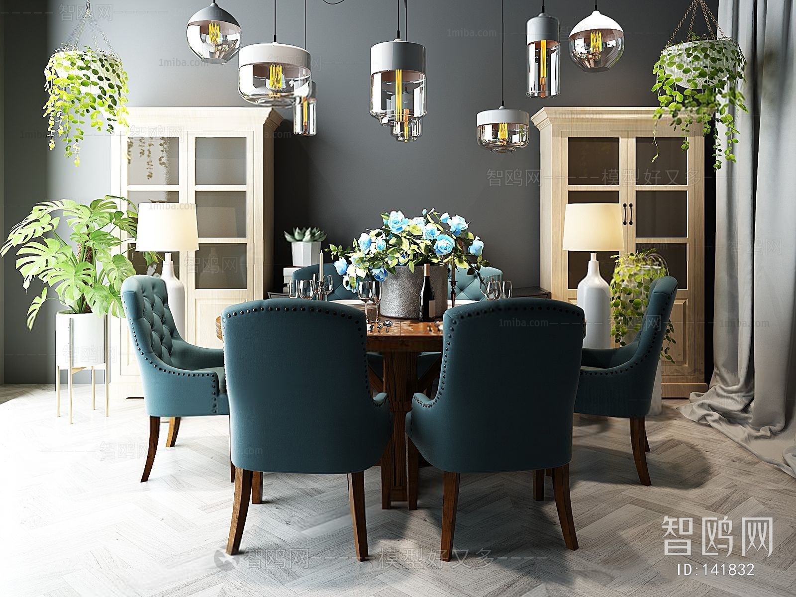 American Style Dining Table And Chairs