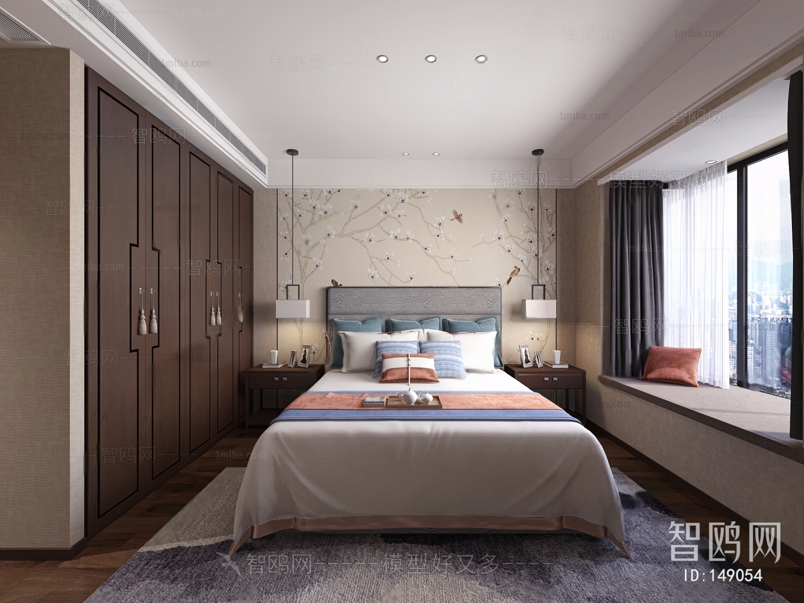 New Chinese Style Bedroom