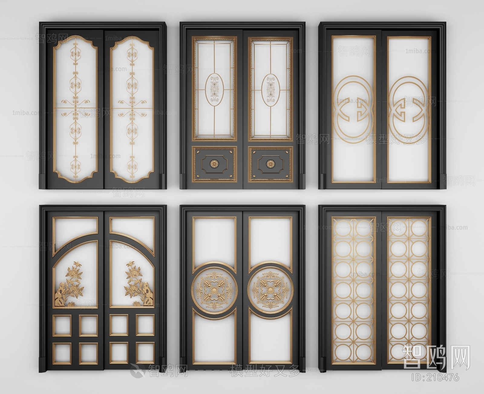 European Style New Classical Style Double Door