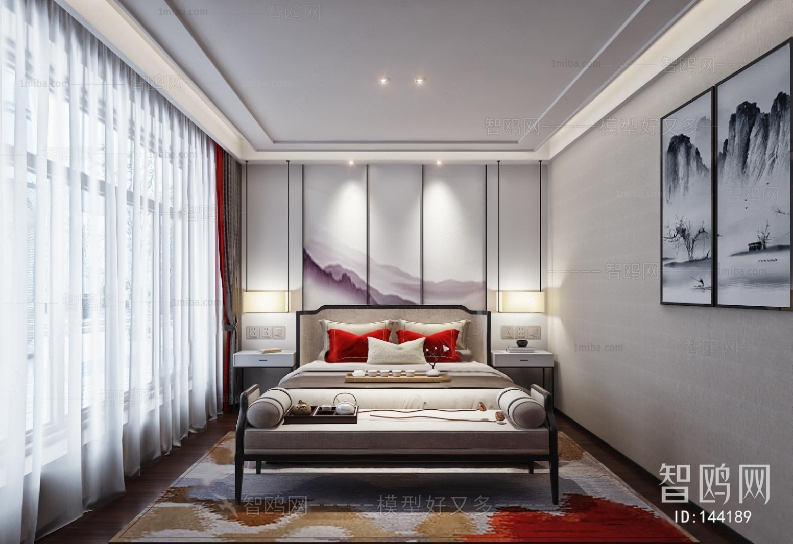 New Chinese Style Bedroom