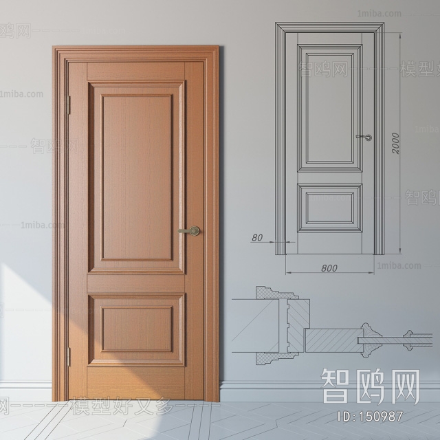 Modern Solid Wood Door