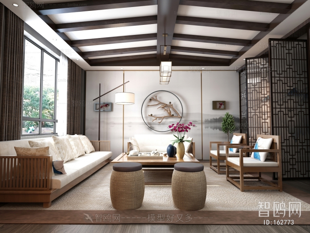 New Chinese Style A Living Room