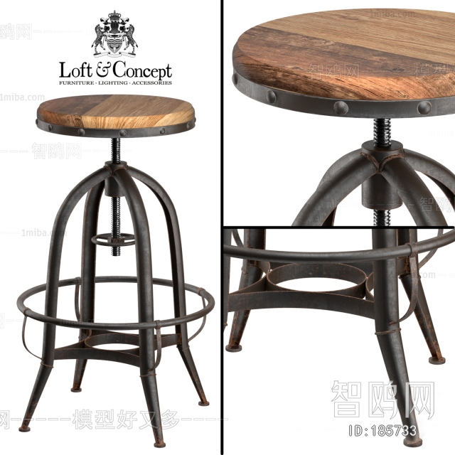 Industrial Style Bar Chair