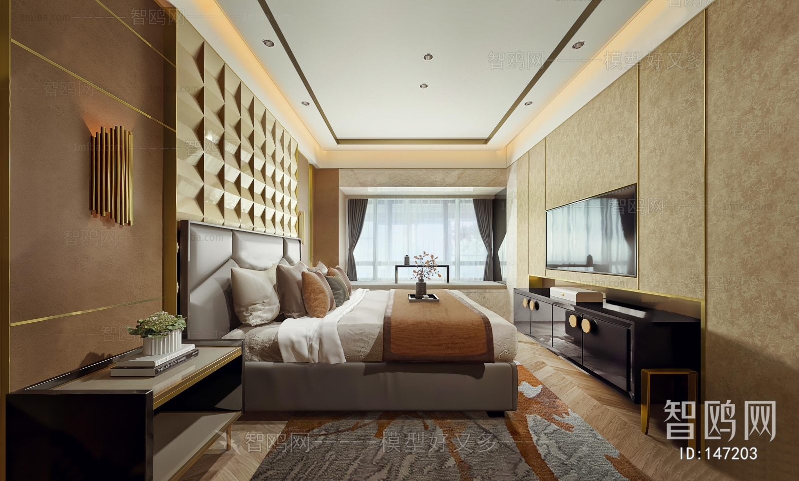 Modern Hong Kong Style Bedroom