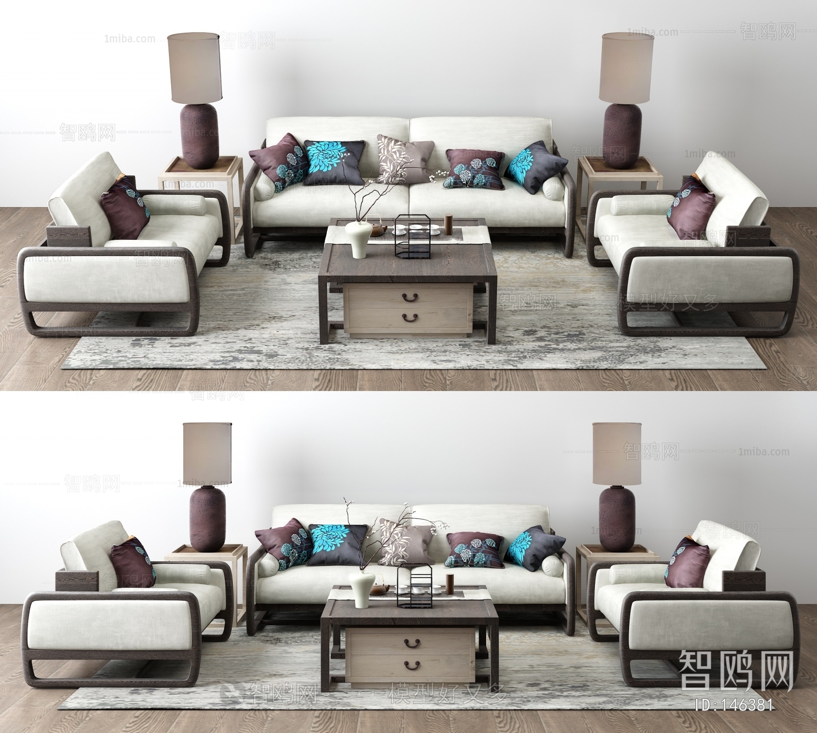 New Chinese Style Sofa Combination