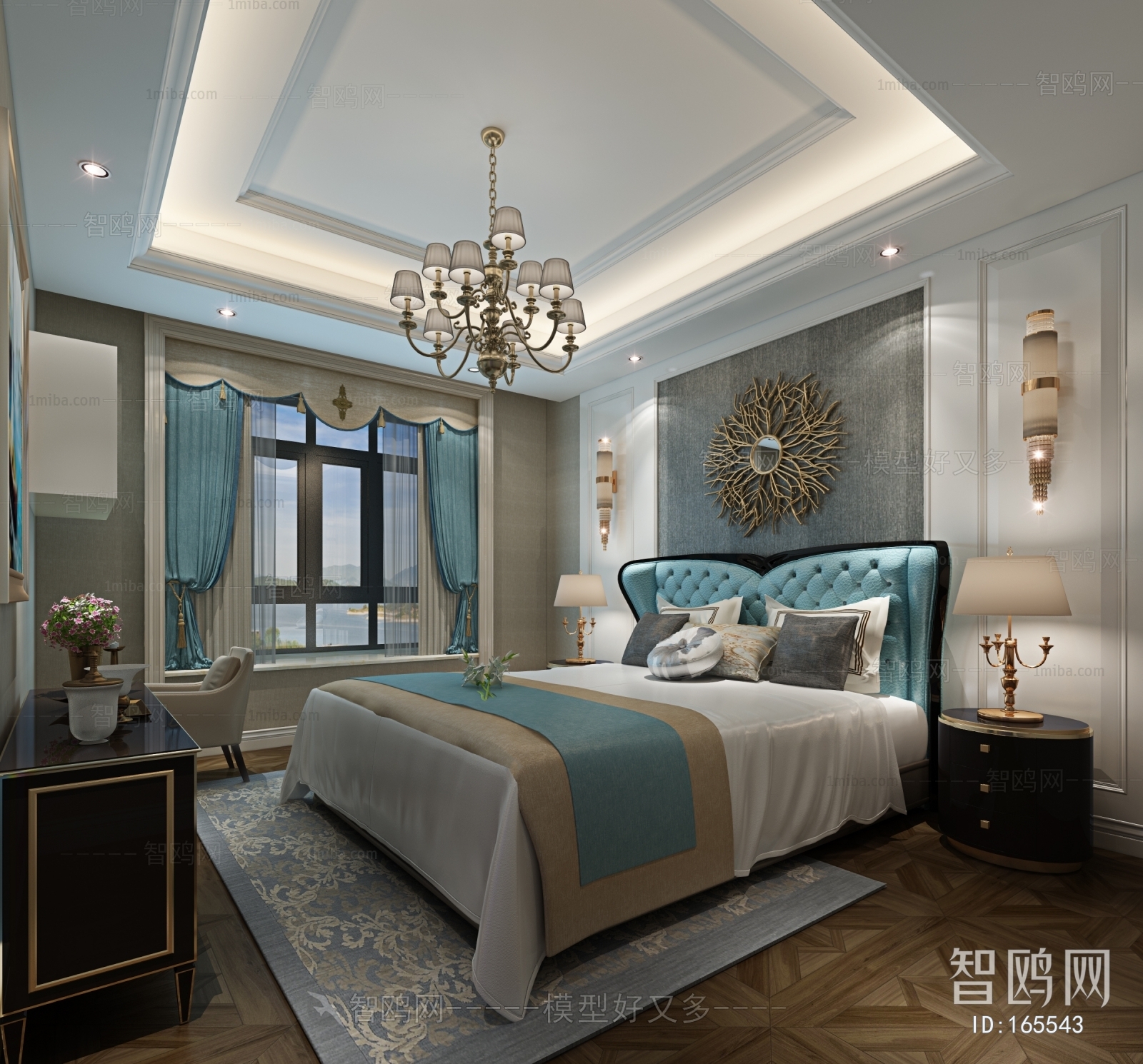 Simple European Style Bedroom