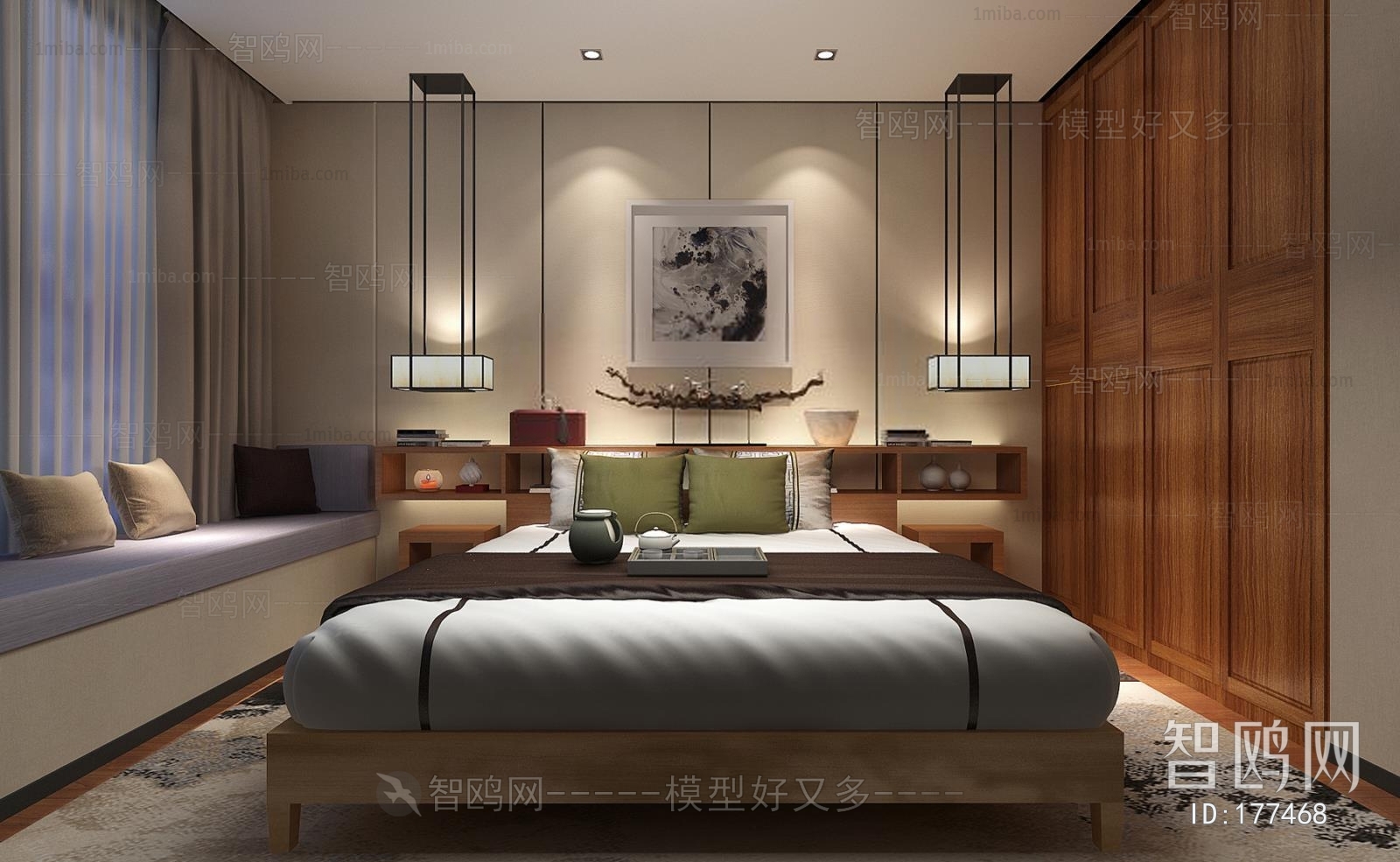 New Chinese Style Bedroom