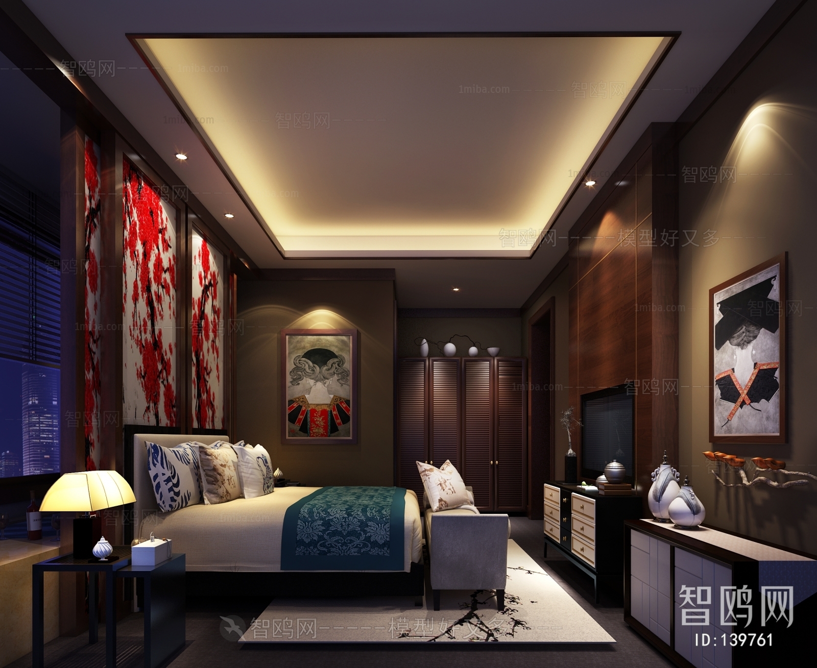 New Chinese Style Bedroom