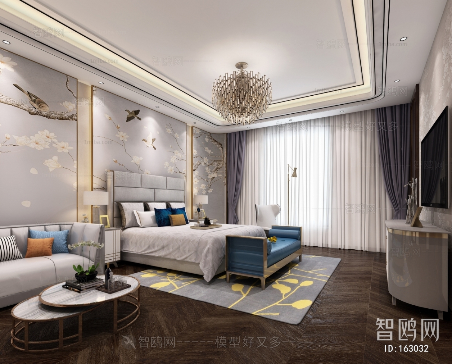 New Chinese Style Bedroom