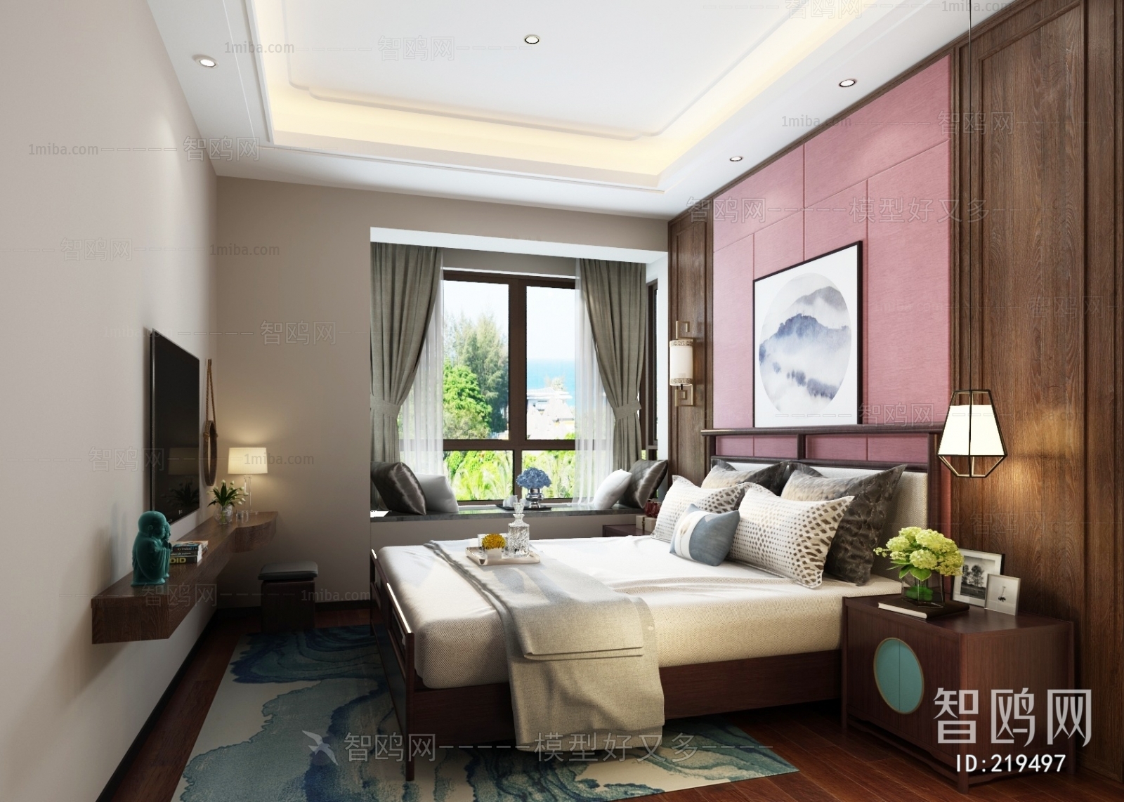 New Chinese Style Bedroom