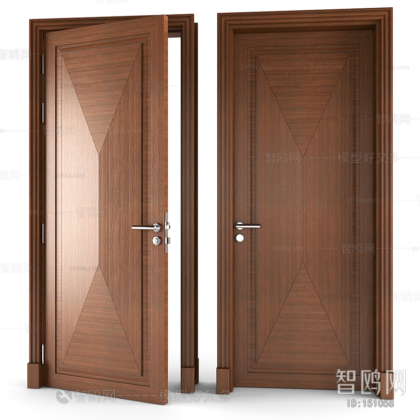 Modern Solid Wood Door