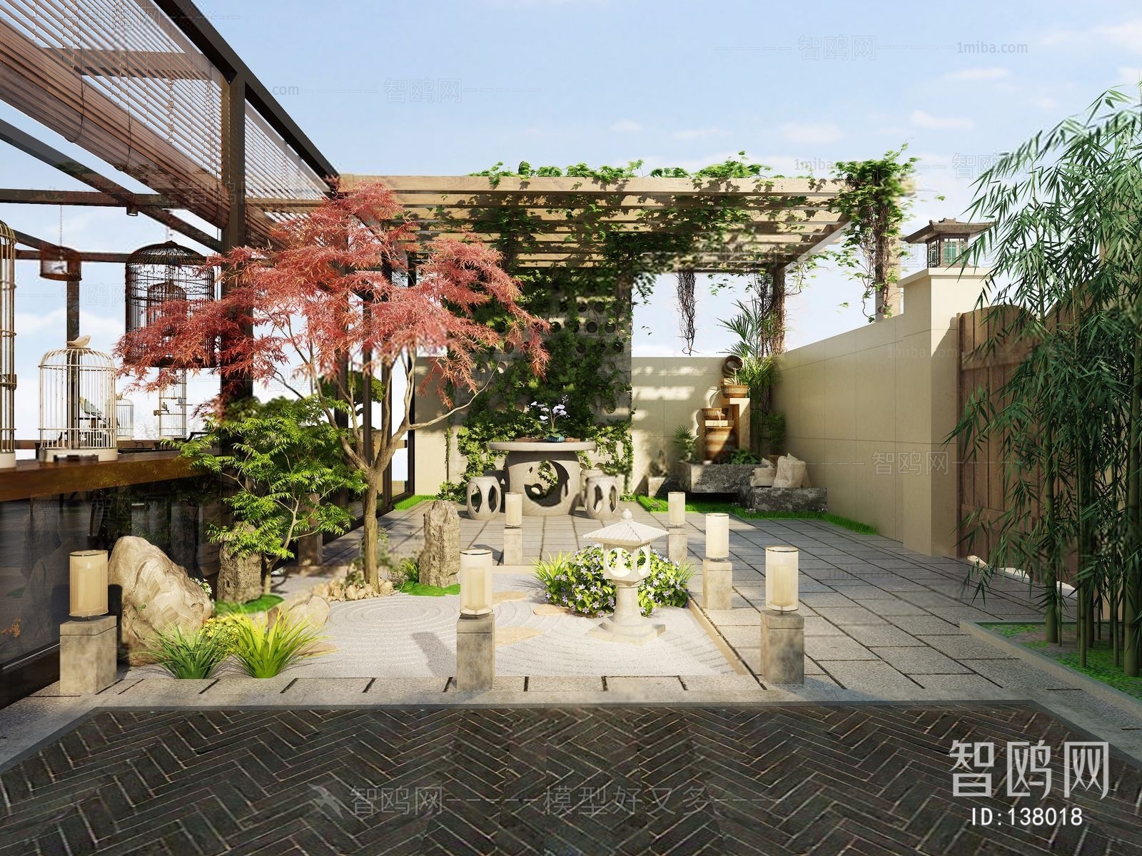 New Chinese Style Courtyard/landscape