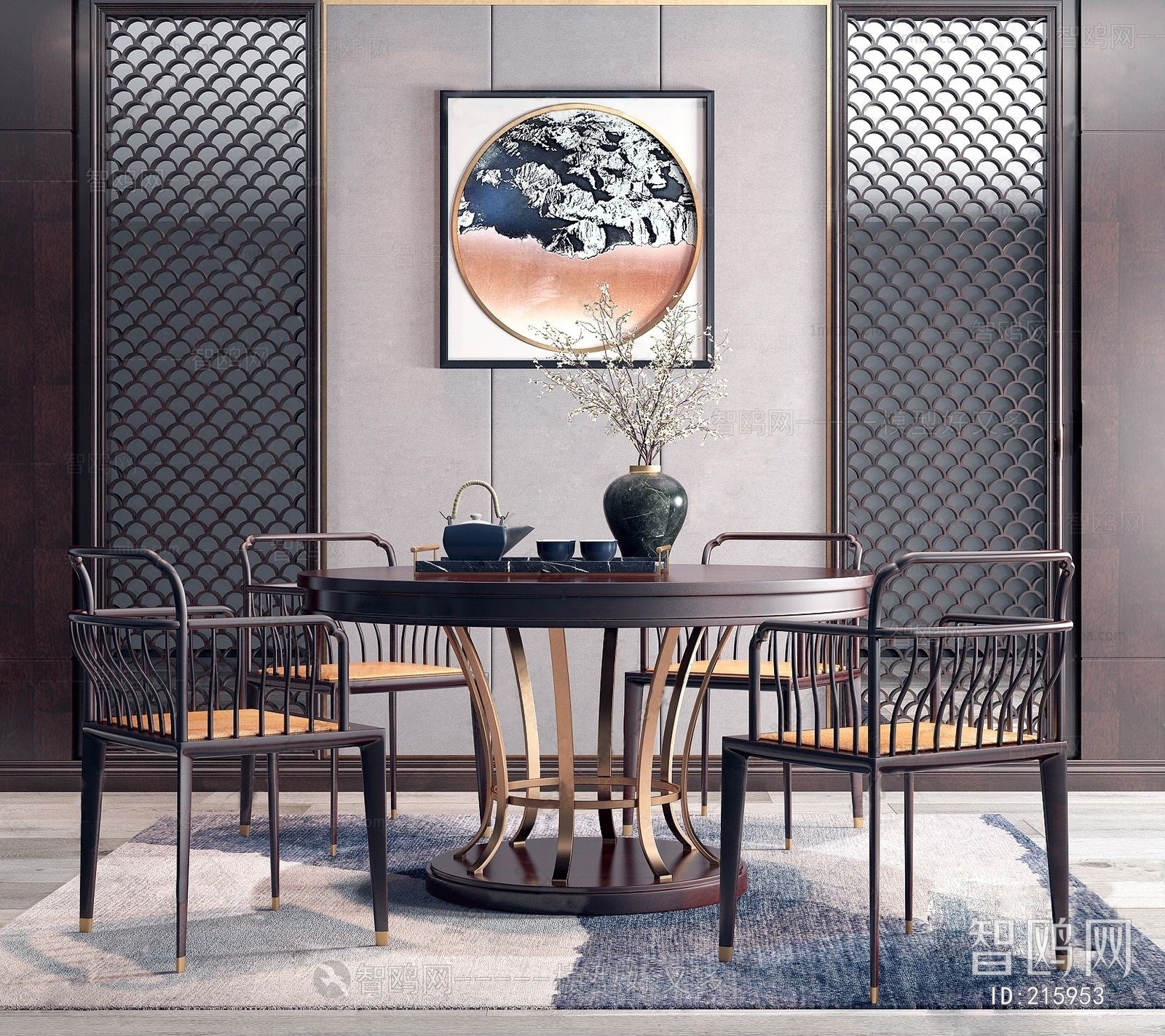 New Chinese Style Dining Table And Chairs