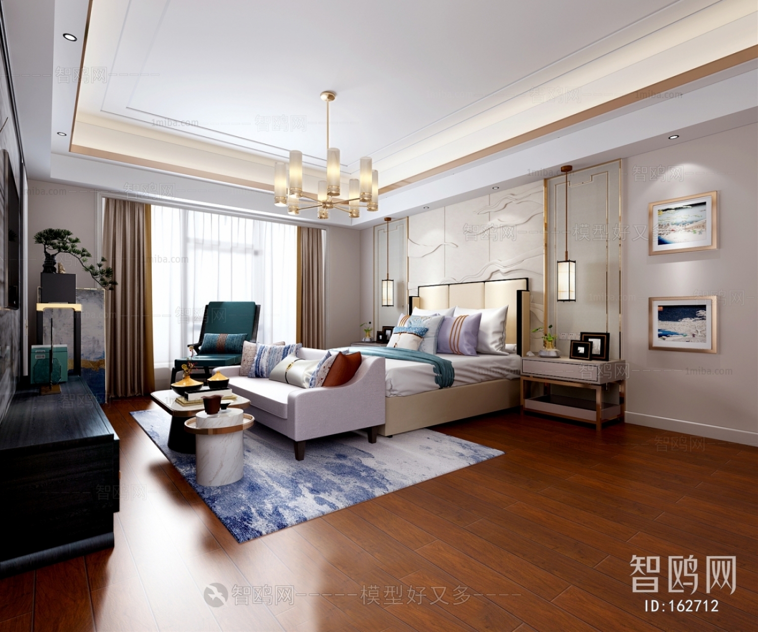 New Chinese Style Bedroom