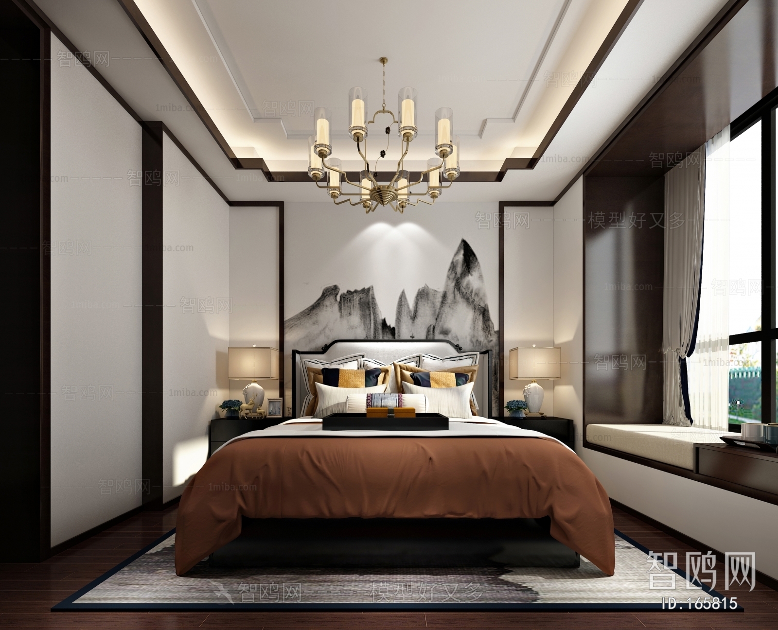 New Chinese Style Bedroom