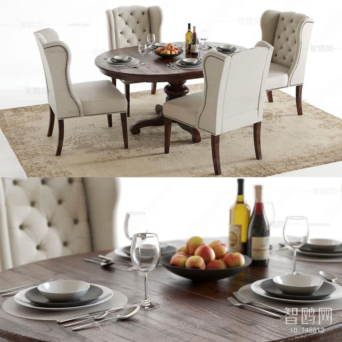 American Style Dining Table And Chairs