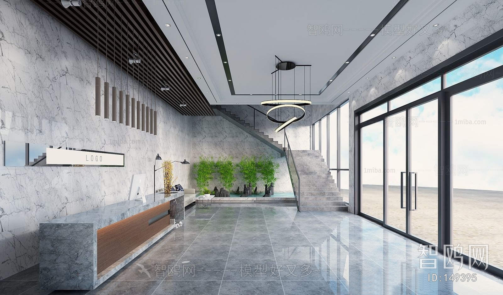 Modern Office Reception Desk