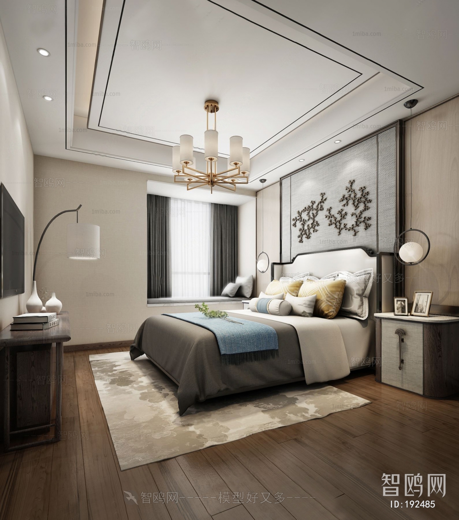 New Chinese Style Bedroom