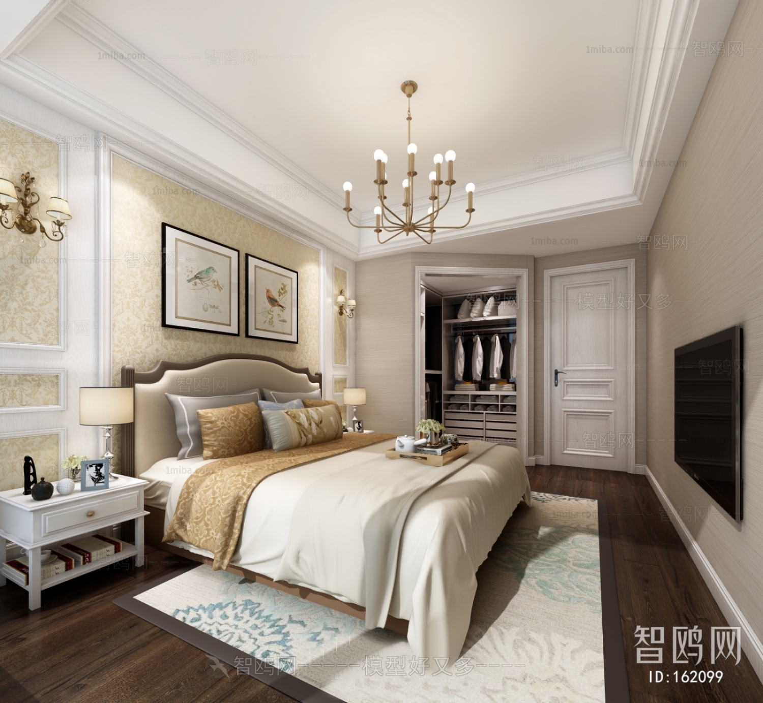 American Style Simple European Style Bedroom