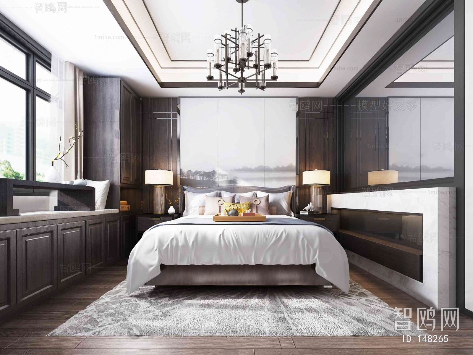 New Chinese Style Bedroom