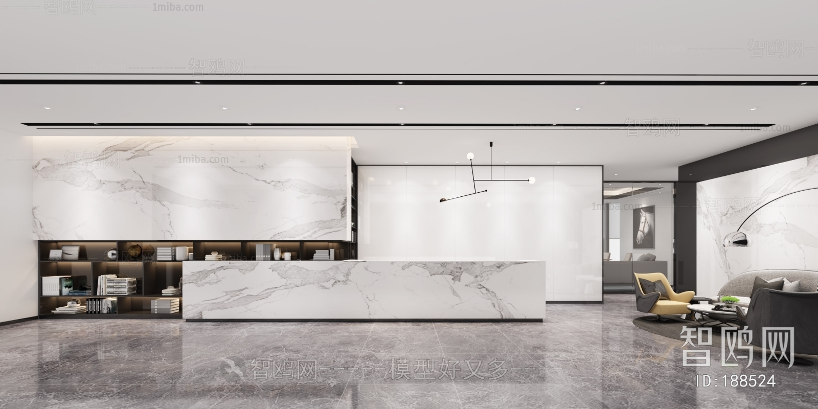 Modern Office Reception Desk