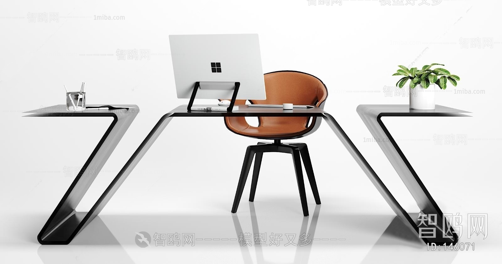 现代办公班台桌椅