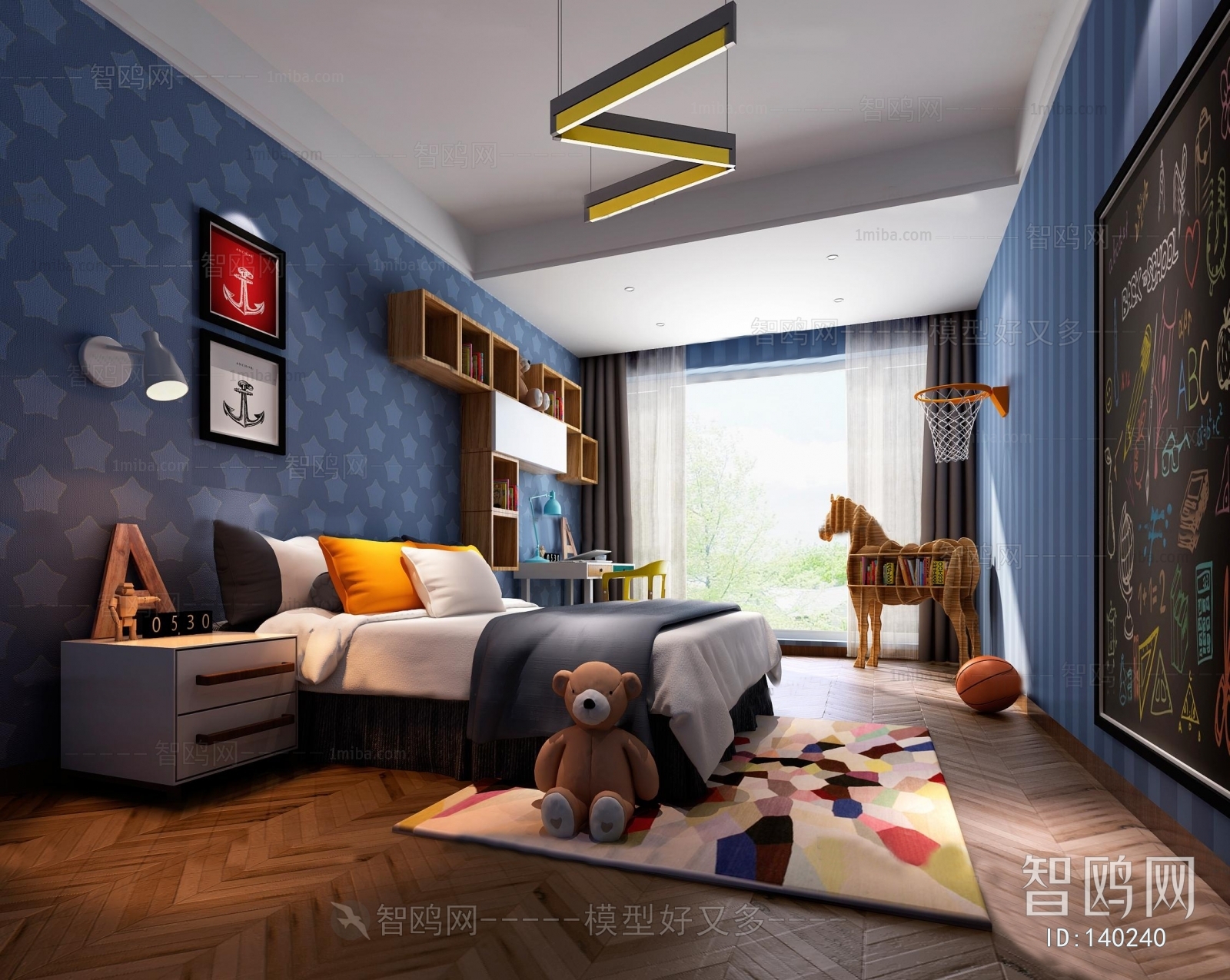 Modern Boy's Room And Son's Room