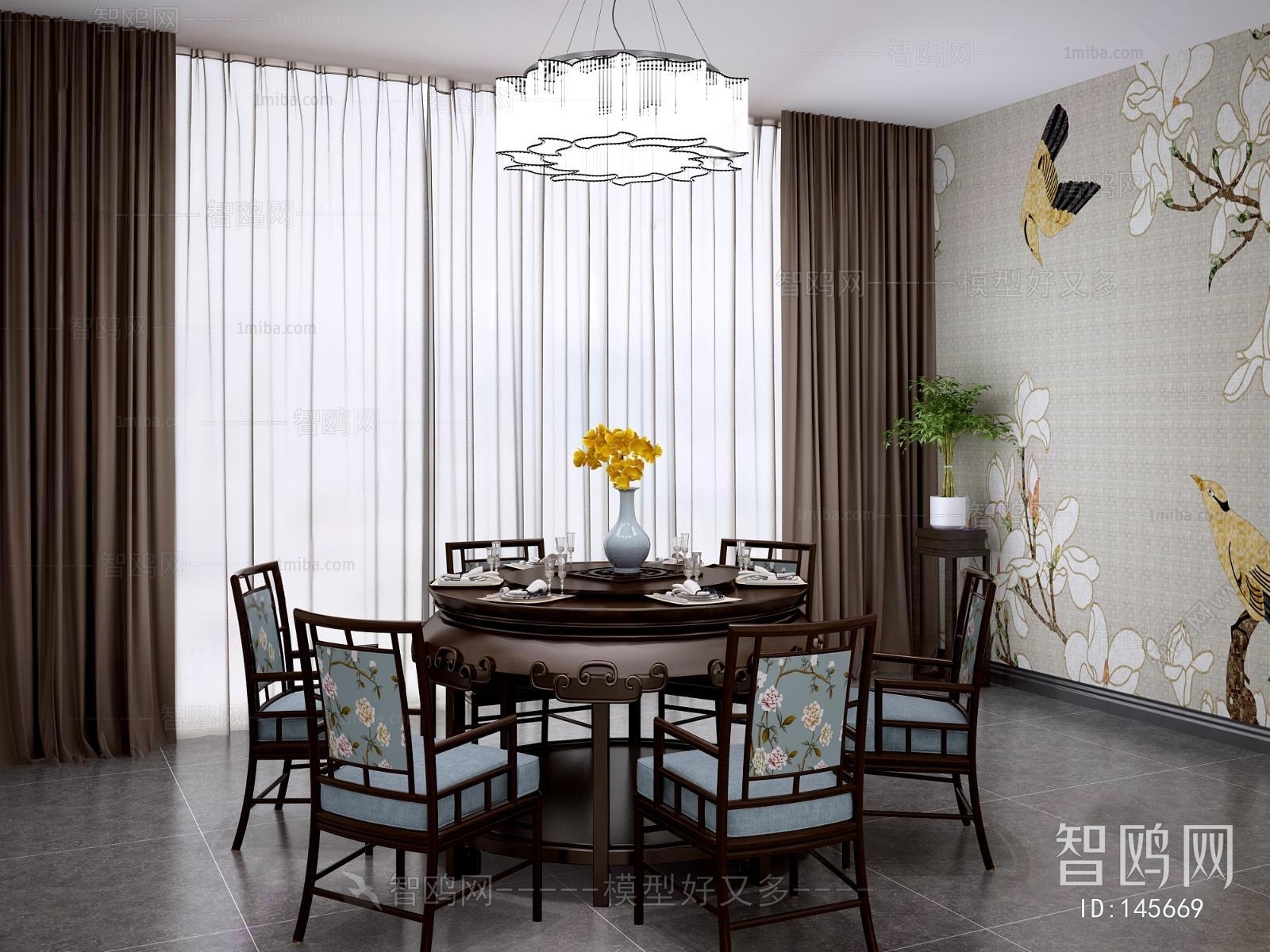 New Chinese Style Dining Room