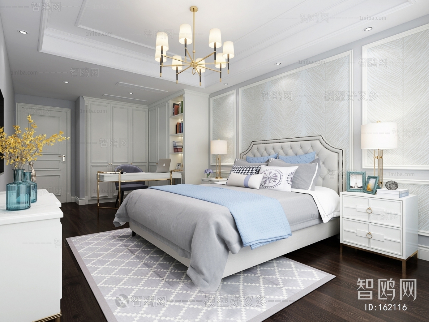 Simple European Style Bedroom