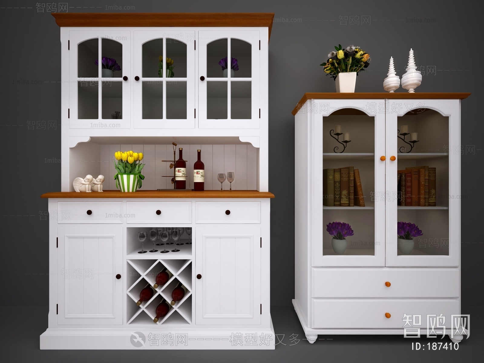 American Style Idyllic Style Wine Cabinet