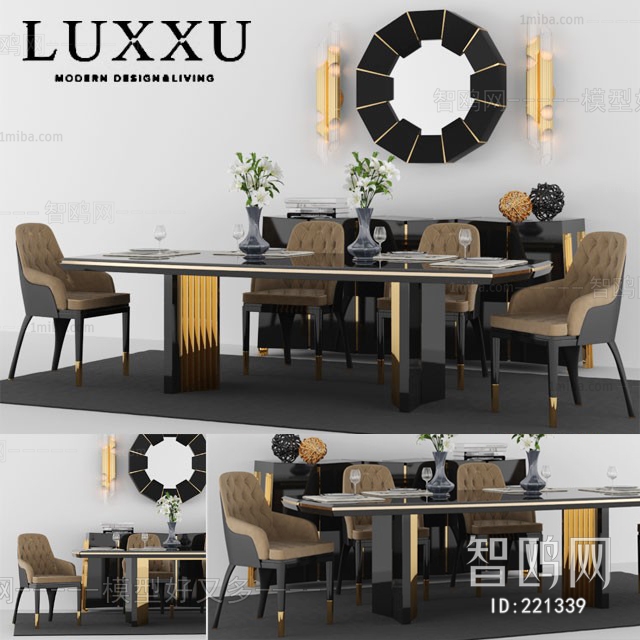 Post Modern Style Dining Table And Chairs