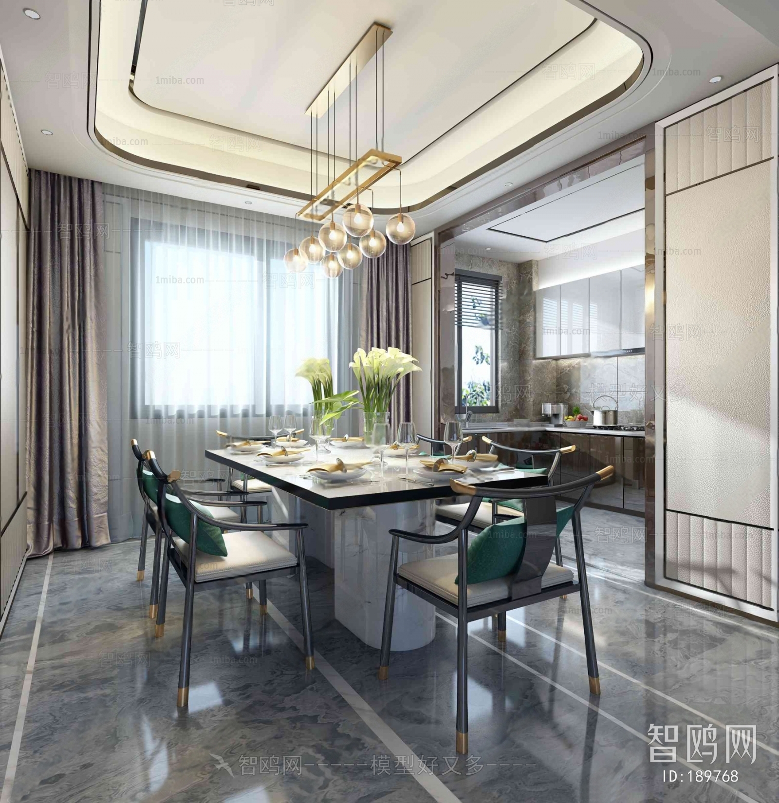 New Chinese Style Dining Room