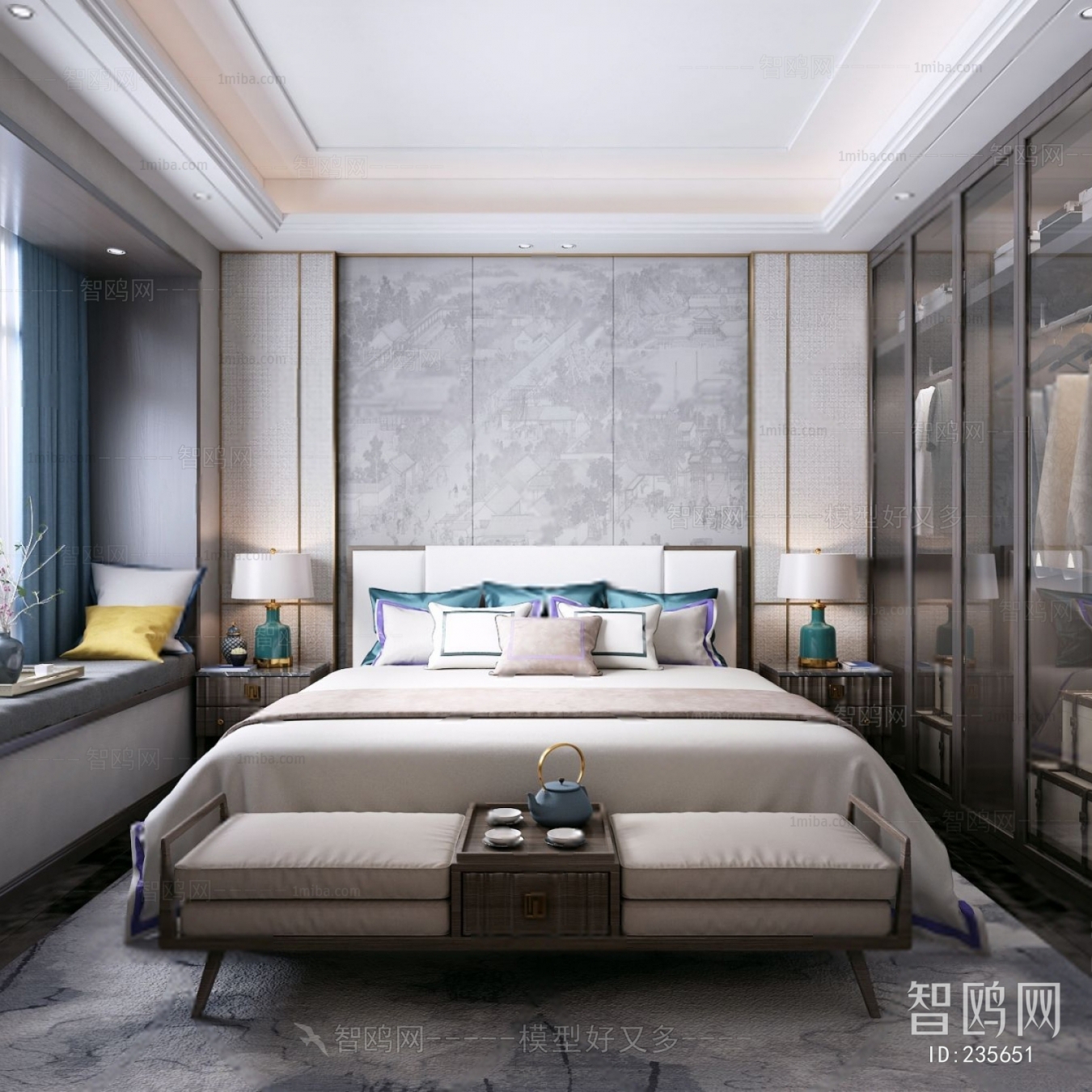 New Chinese Style Bedroom