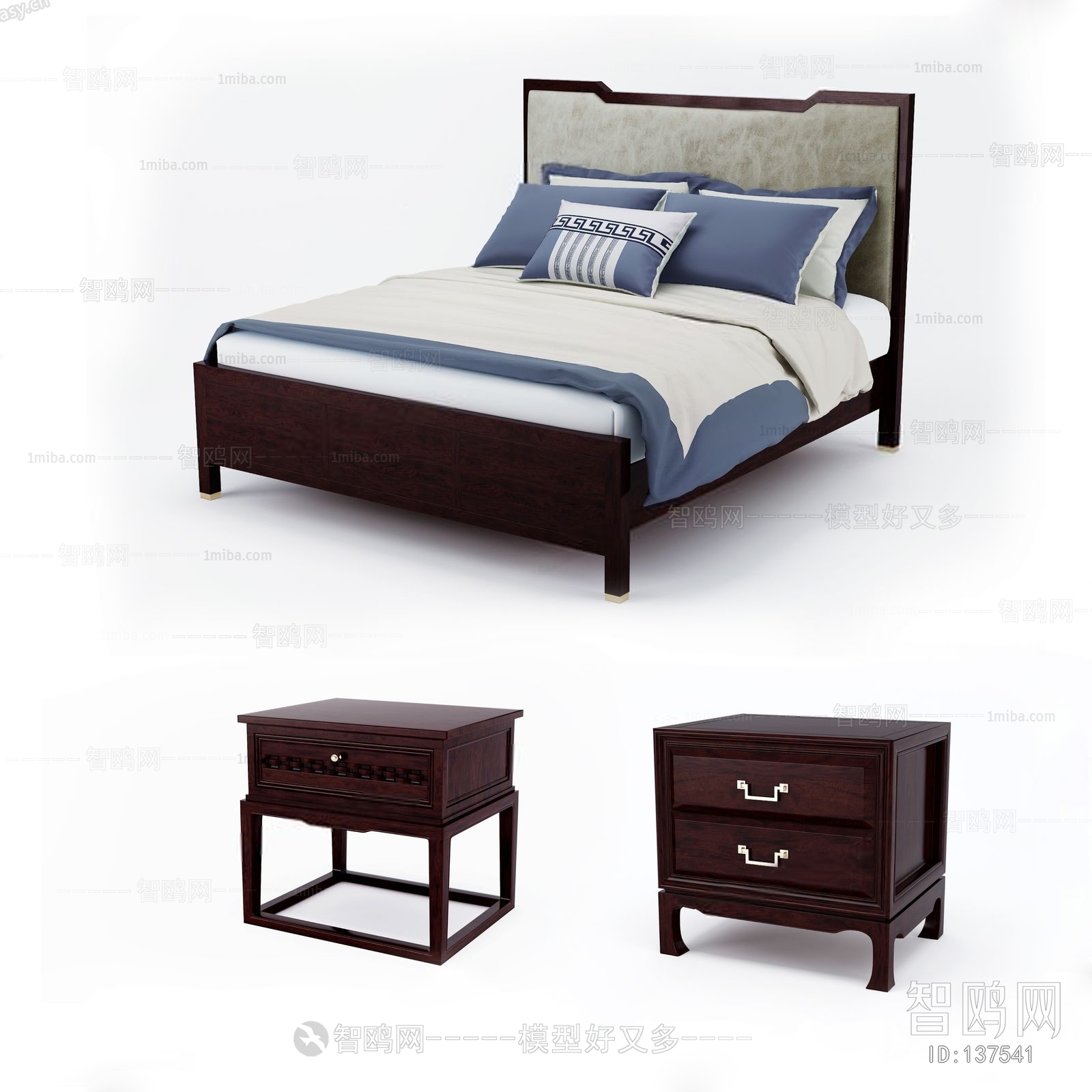 New Chinese Style Double Bed