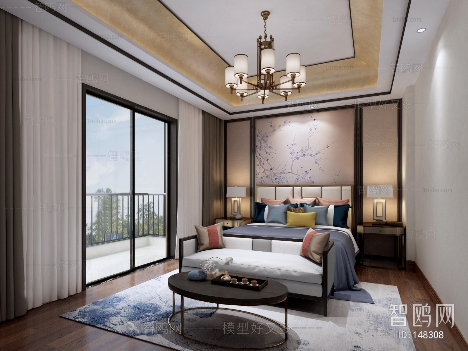 New Chinese Style Bedroom