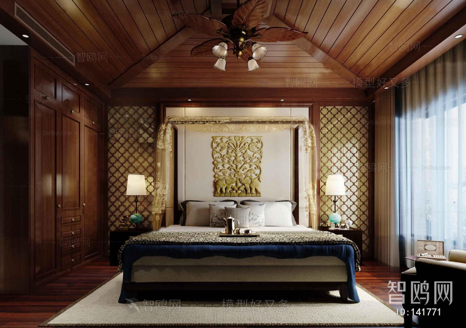 Southeast Asian Style Bedroom