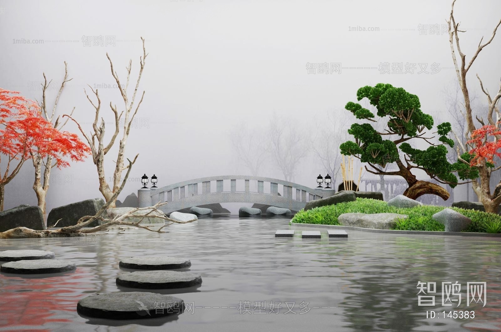 New Chinese Style Courtyard/landscape