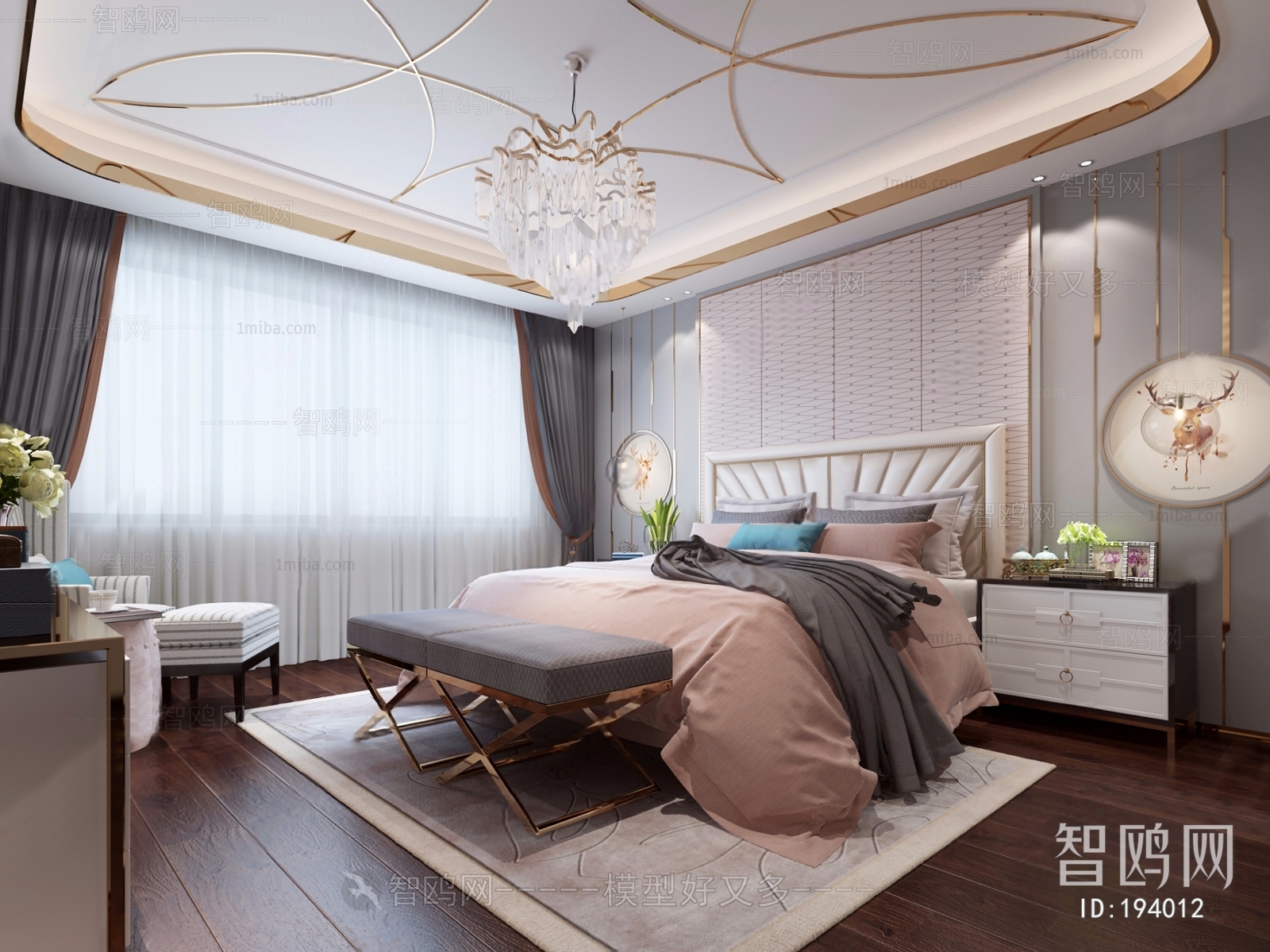 New Chinese Style Bedroom