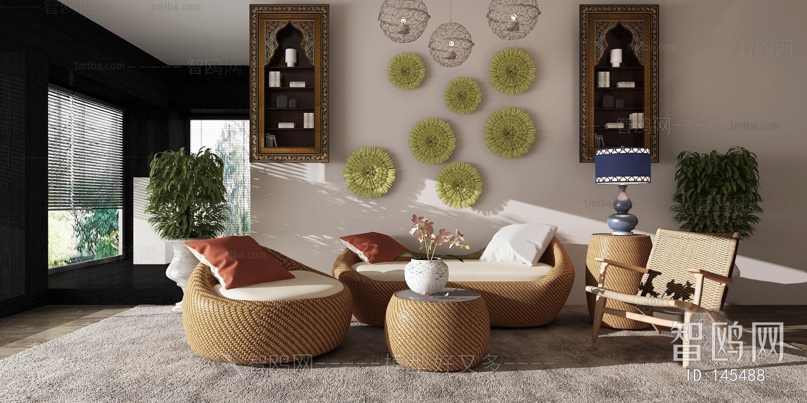 Southeast Asian Style Sofa Combination