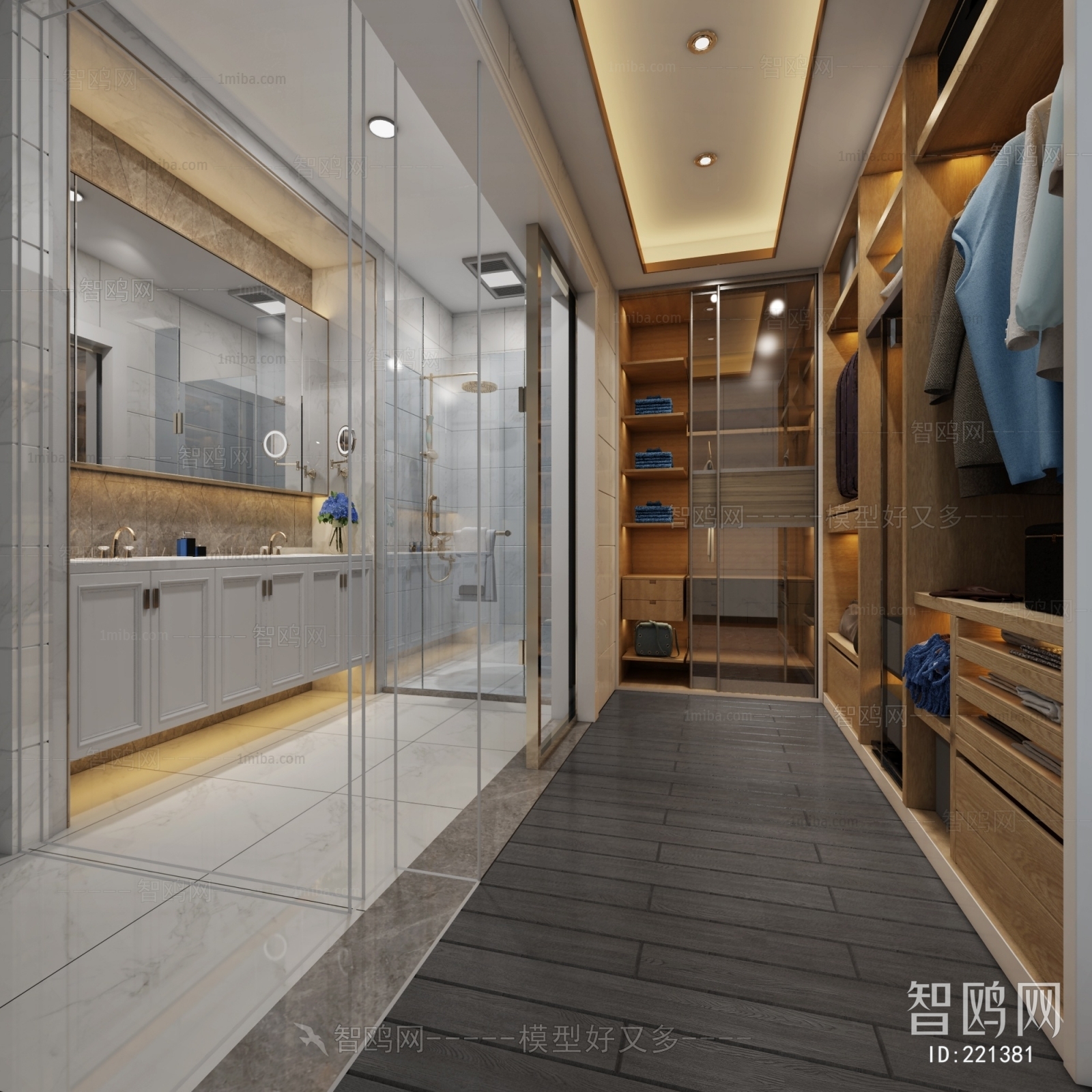 Modern Clothes Storage Area