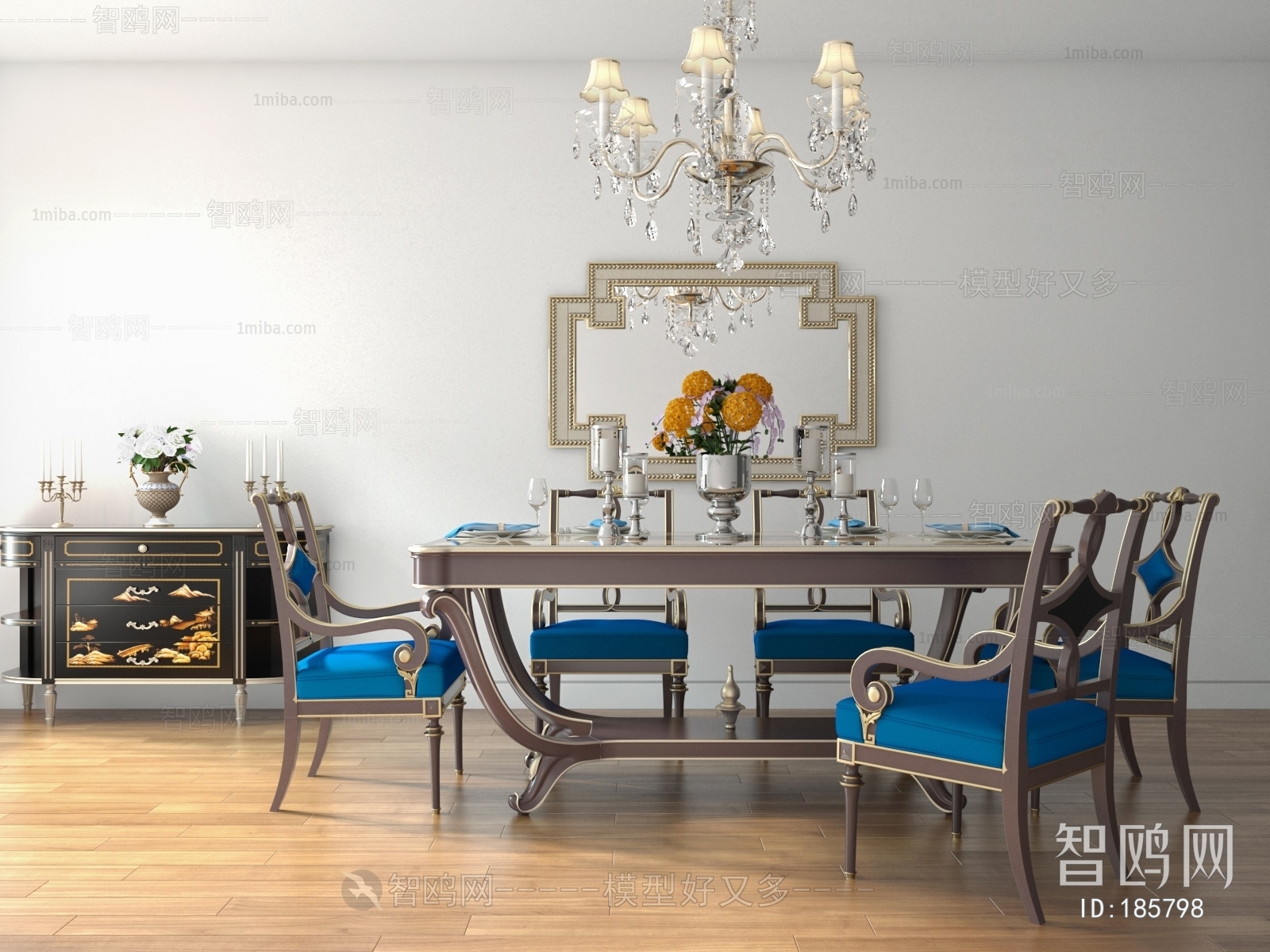 European Style Dining Table And Chairs