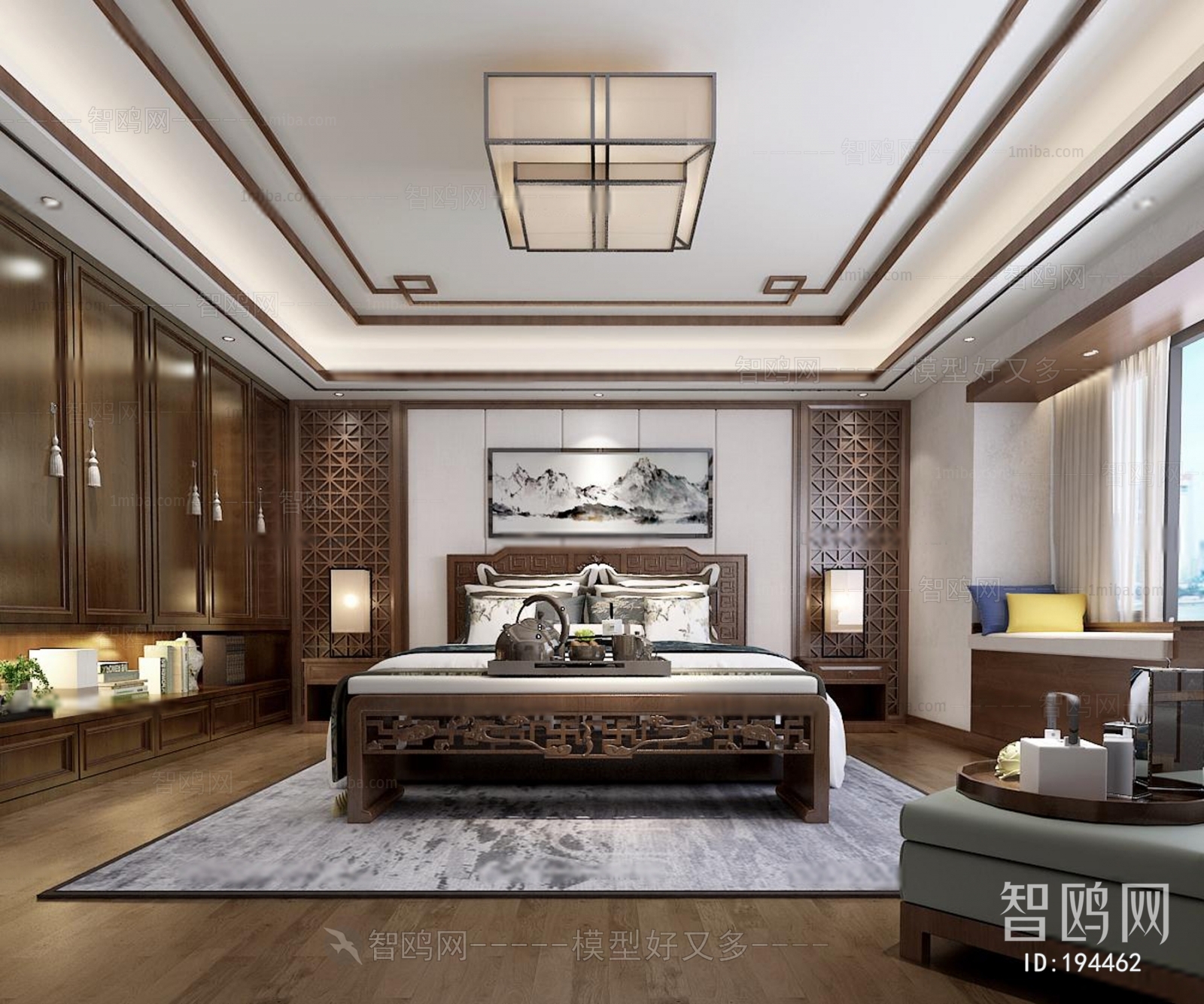 New Chinese Style Bedroom