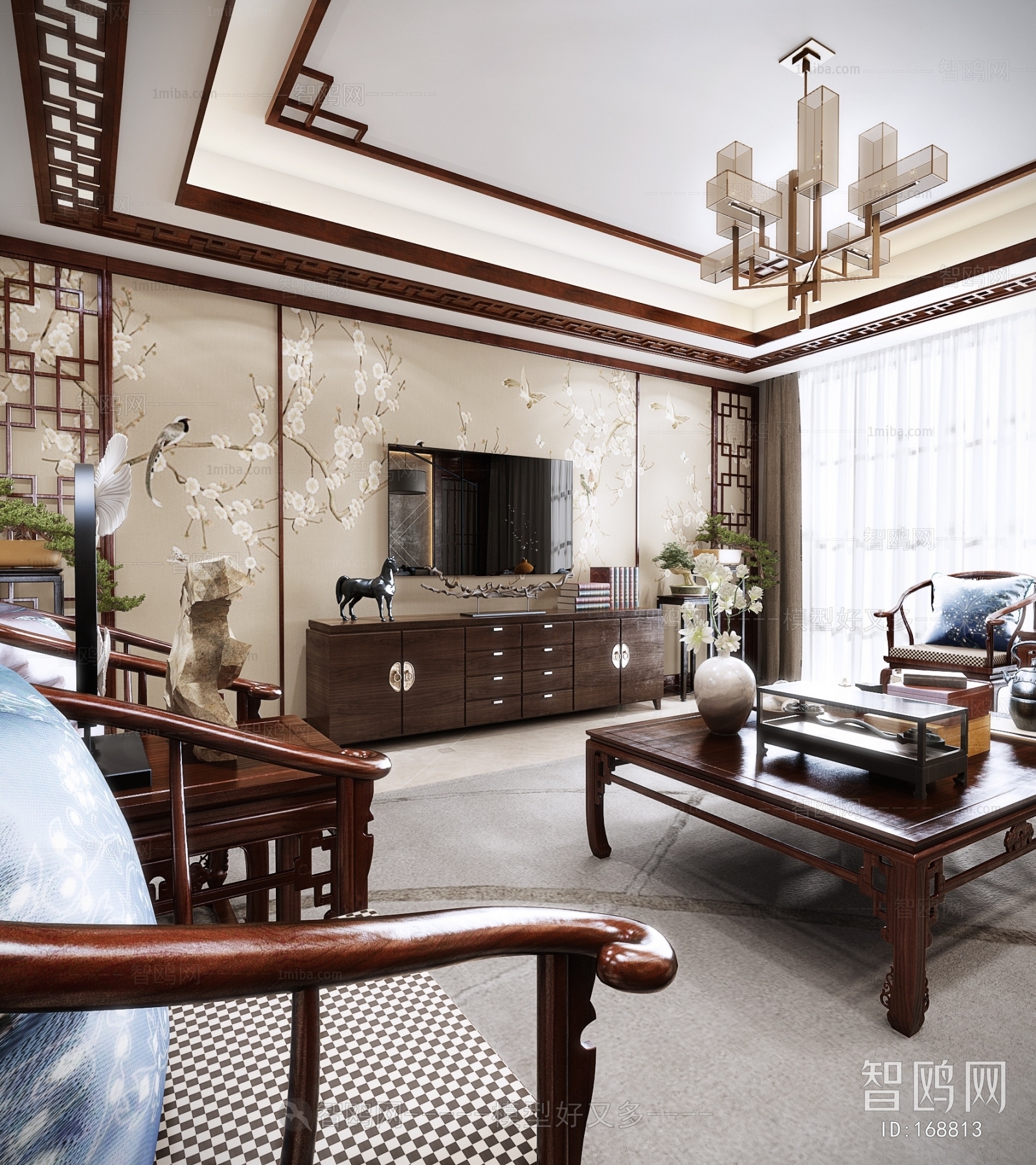 New Chinese Style A Living Room