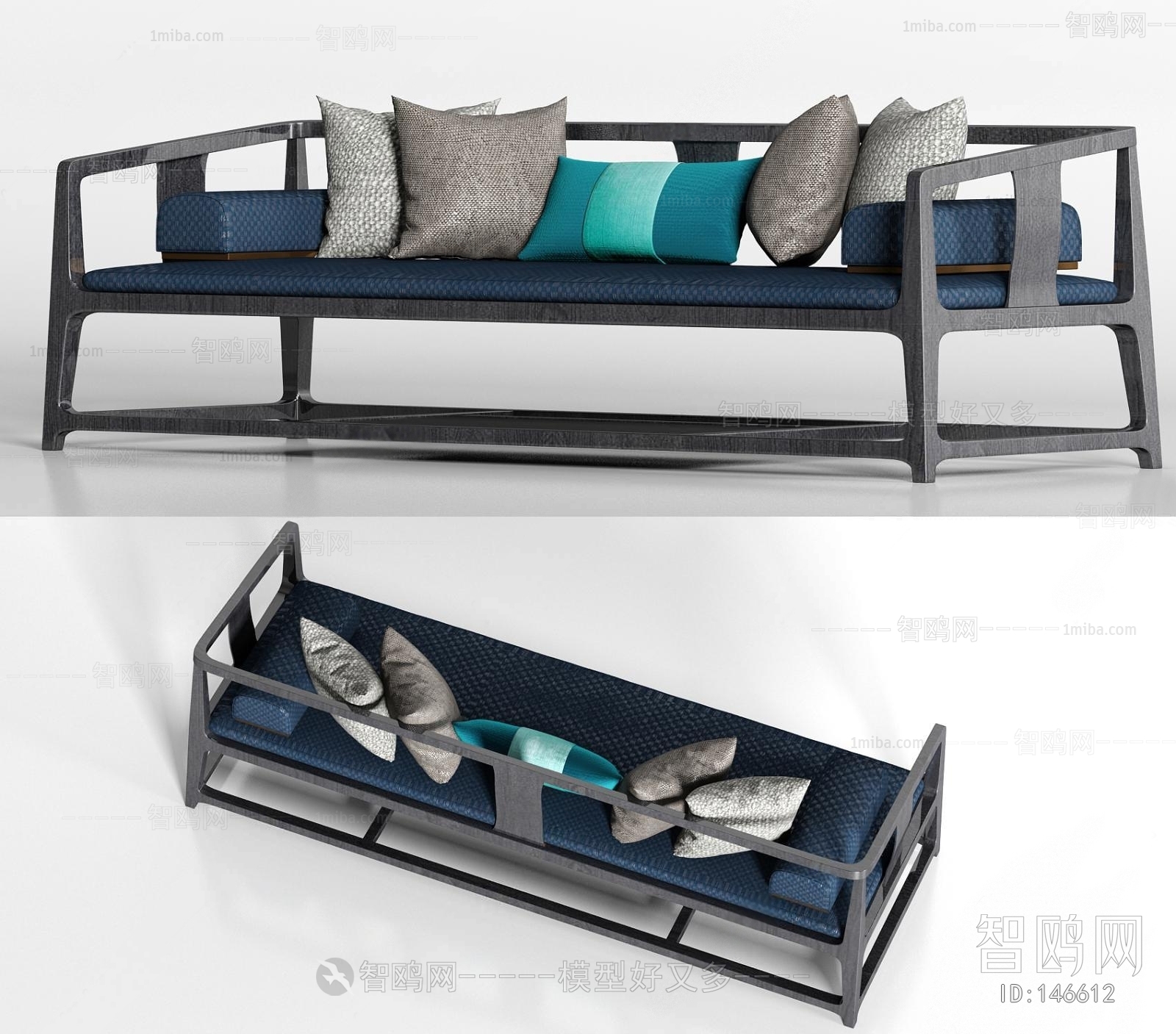 New Chinese Style Multi Person Sofa