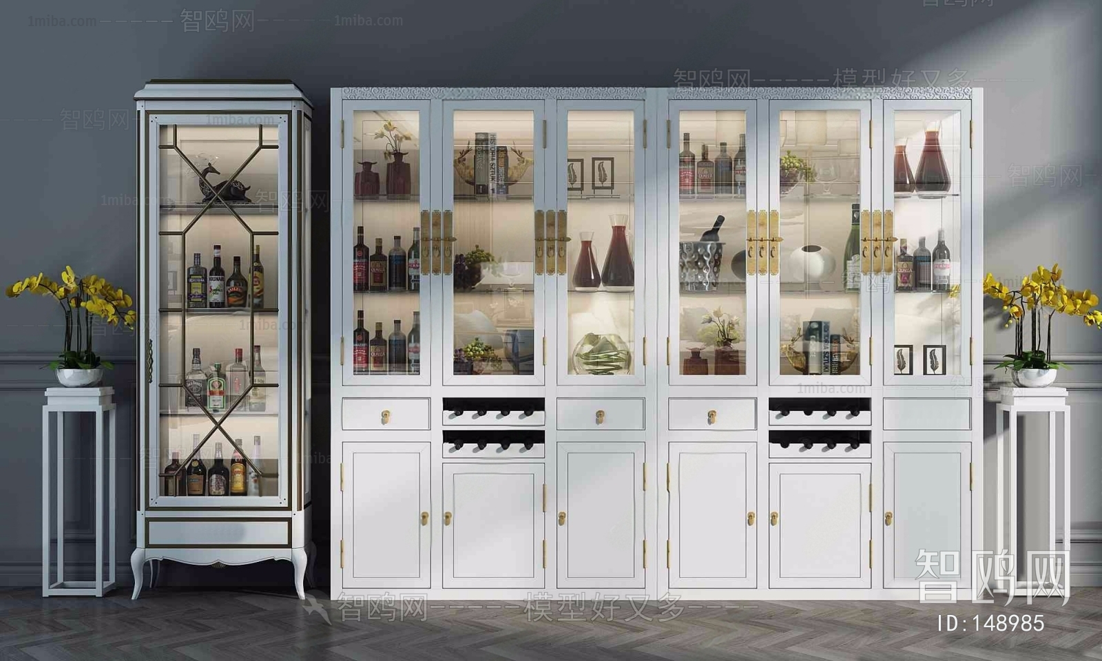 New Chinese Style Wine Cabinet