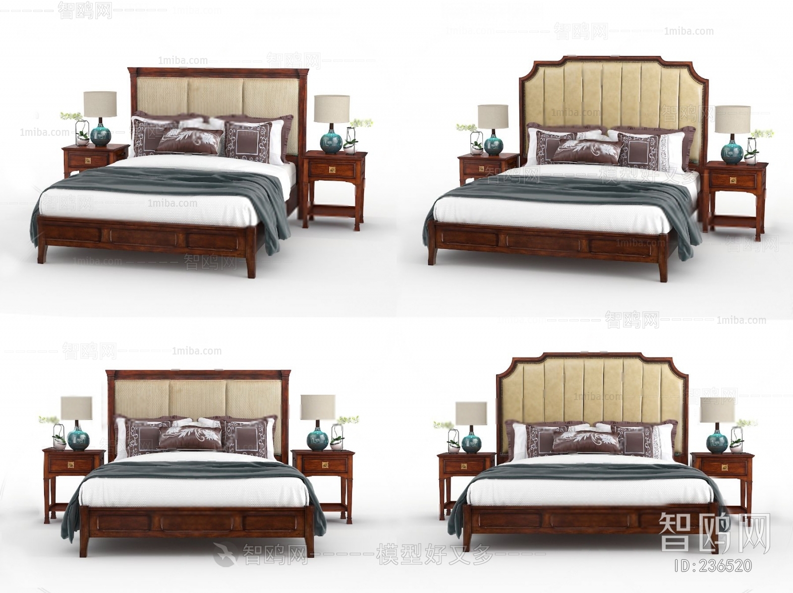 New Chinese Style Double Bed